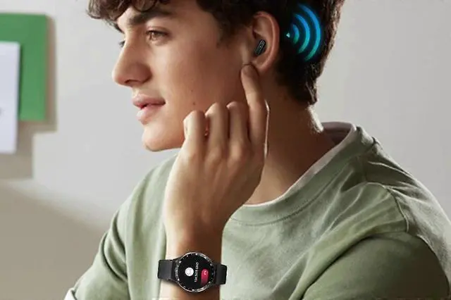 Alt view image 4 of 5 - Ecocleanpath 2-in-1 Smartwatch with TWS Earbuds, 1.39" Round Display, Sleep & Heart Rate Monitor for iOS/Android (White)