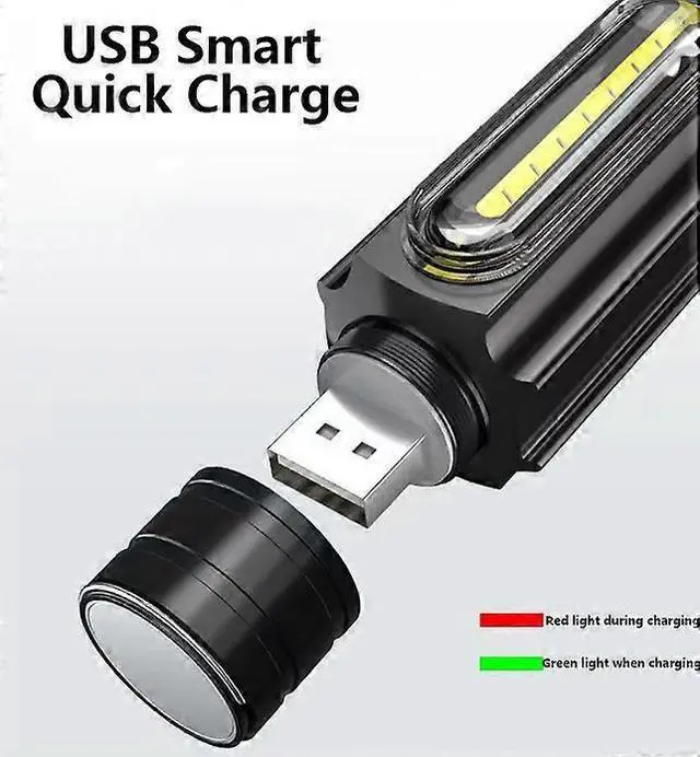 Alt view image 4 of 5 - Ecocleanpath 1200 Lumens Rechargeable Tactical Flashlight, 5 Modes Zoomable Waterproof for Camping & Emergency (Black)