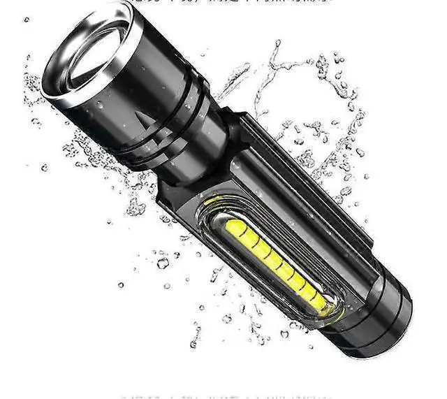 Alt view image 5 of 5 - Ecocleanpath 1200 Lumens Rechargeable Tactical Flashlight, 5 Modes Zoomable Waterproof for Camping & Emergency (Black)