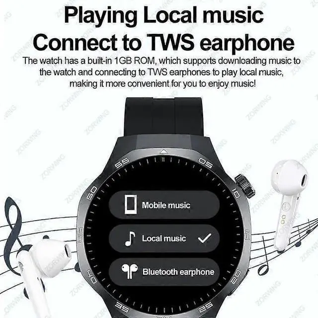 Alt view image 3 of 5 - Ecocleanpath Men's Sports Smart Watch with AMOLED Screen, NFC, Heart Rate & SpO2, 173 Modes, for Android/iOS (Silver)