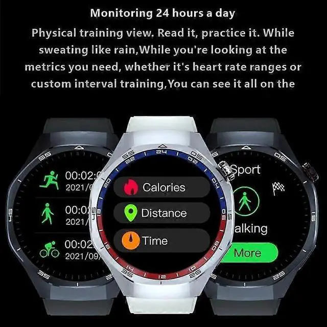 Alt view image 5 of 5 - Ecocleanpath Men's Sports Smart Watch with AMOLED Screen, NFC, Heart Rate & SpO2, 173 Modes, for Android/iOS (Silver)