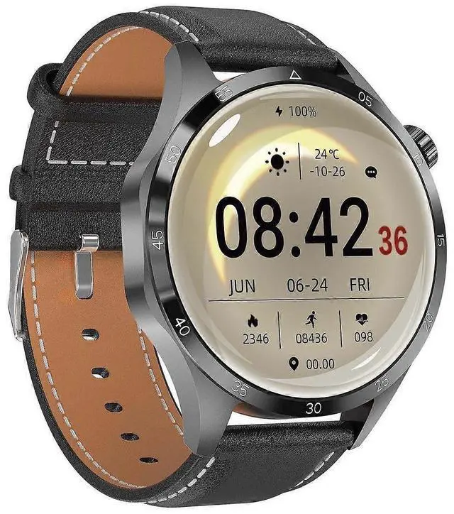 Main image of Ecocleanpath Sports Smart Watch with GPS & NFC, 366x366 HD Screen, Compass, Waterproof for Android iOS (Black)