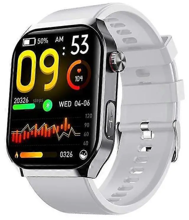 Main image of Ecocleanpath F700 Smartwatch 2.1" HD, Health Monitor with ECG, Bluetooth Calling, 50+ Sports Modes (White)