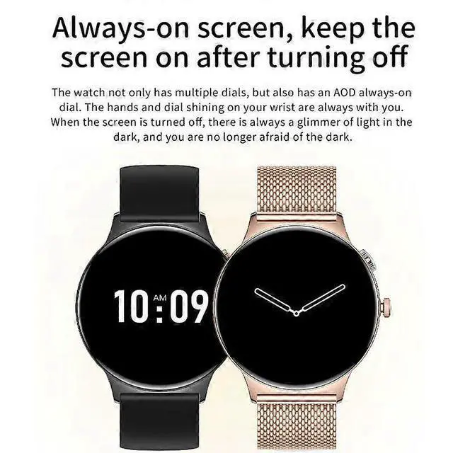 Alt view image 3 of 5 - Ecocleanpath Smartwatch V89 1.43" AMOLED Women's Health Tracker, Bluetooth Calling, 100+ Sports Modes (Black)