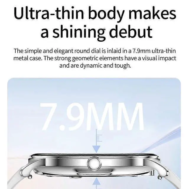 Alt view image 5 of 5 - Ecocleanpath Smartwatch V89 1.43" AMOLED Women's Health Tracker, Bluetooth Calling, 100+ Sports Modes (Black)