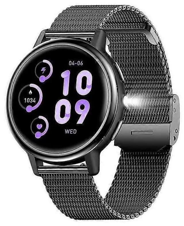 Main image of Ecocleanpath AK88 Smartwatch for Women: Health Monitor, Bluetooth Calls, 100+ Sports Modes (Black)