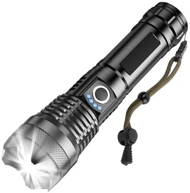 Main image of Ecocleanpath 10000 Lumens Rechargeable Tactical Flashlight, 5 Modes Zoomable & Waterproof LED Light for Outdoor