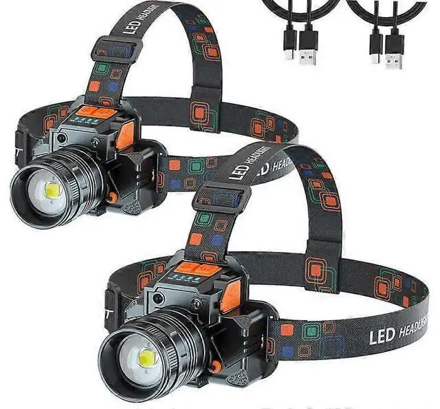 Main image of Ecocleanpath Rechargeable LED Headlamp with Motion Sensor, 3 Modes, Zoomable, Waterproof for Outdoor Hiking Camping Running (Black)