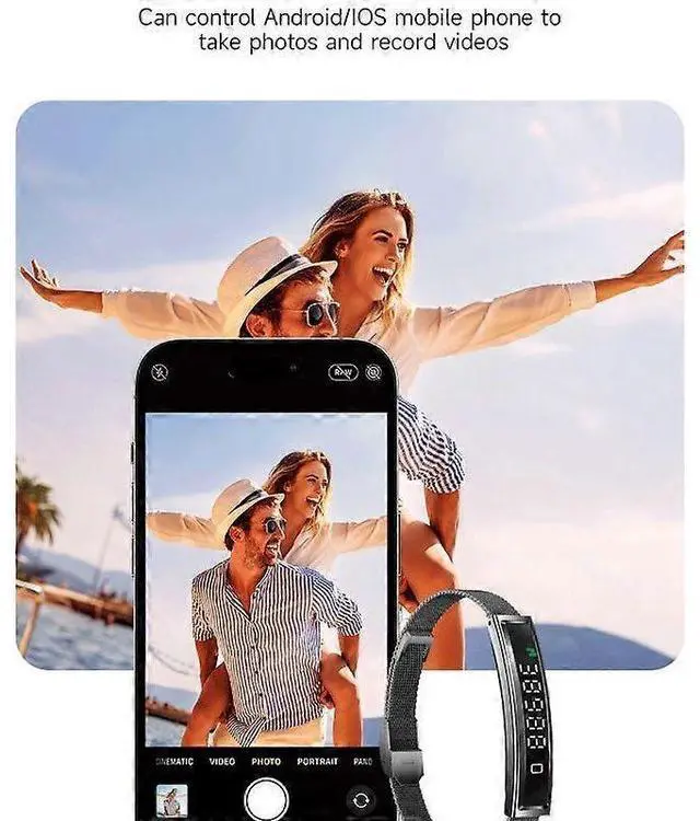 Alt view image 5 of 5 - Ecocleanpath Smart Band B3 Fitness Tracker with Call Alerts, Heart Rate & Sleep Monitor - Rose