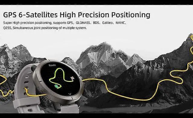 Alt view image 3 of 5 - Ecocleanpath DM76 Smartwatch GPS 5ATM Waterproof AMOLED Display Rose Sports Watch with 170+ Modes