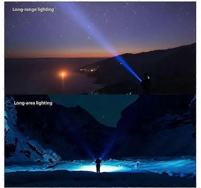 Alt view image 3 of 5 - Ecocleanpath 250,000 Lumens Super Bright Tactical Flashlight, Rechargeable Zoomable LED Light for Camping & Emergencies