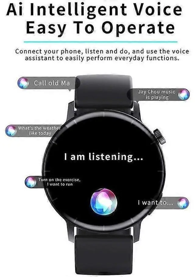 Alt view image 5 of 5 - Ecocleanpath F22R Smart Sports Watch, 1.32" HD Round Screen, 24/7 Health Monitoring, Voice Call, Champagne Gold