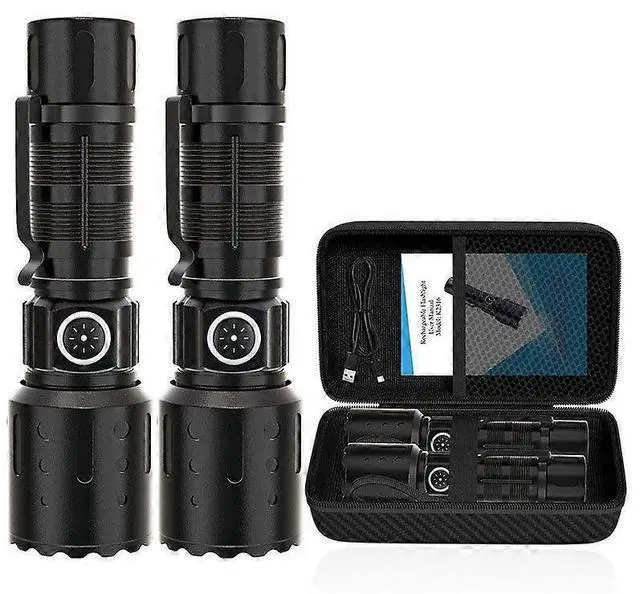 Main image of Ecocleanpath Rechargeable LED Flashlight, 1500m Super Bright, 6 Modes, IPX5 Waterproof, Type-C Fast Charging for Camping & Emergencies