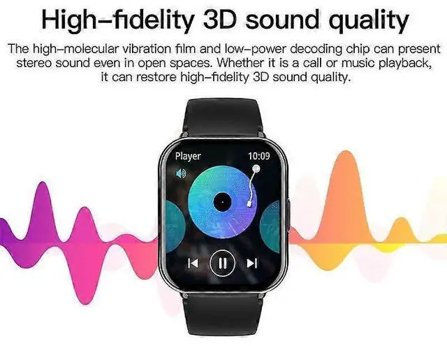 Alt view image 2 of 5 - Ecocleanpath Smartwatch Z169 1.83" Bluetooth Calling, 123 Sport Modes, Blood Oxygen Monitor (Black)