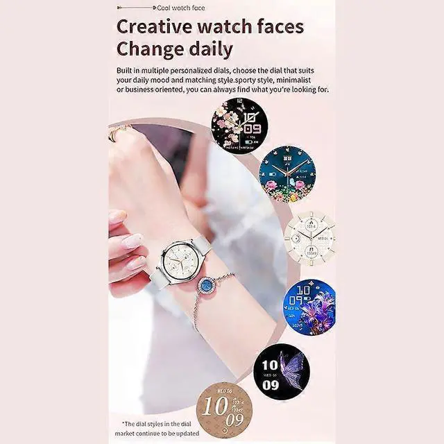 Alt view image 5 of 5 - Ecocleanpath Y35 Smartwatch for Women: Bluetooth Calling, Health & Fitness Tracker, IP68 Waterproof (Black)