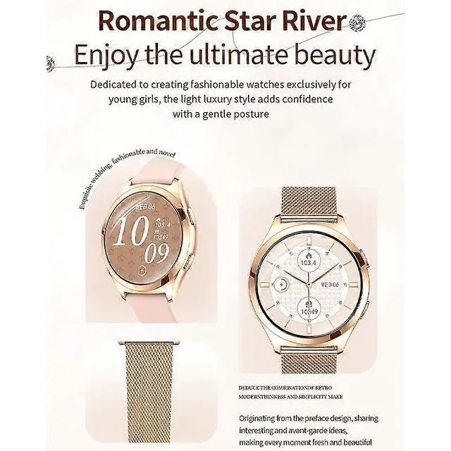 Alt view image 4 of 5 - Ecocleanpath Y35 Pink Smartwatch with Bluetooth Calling, Health & Fitness Tracking, IP68 Waterproof