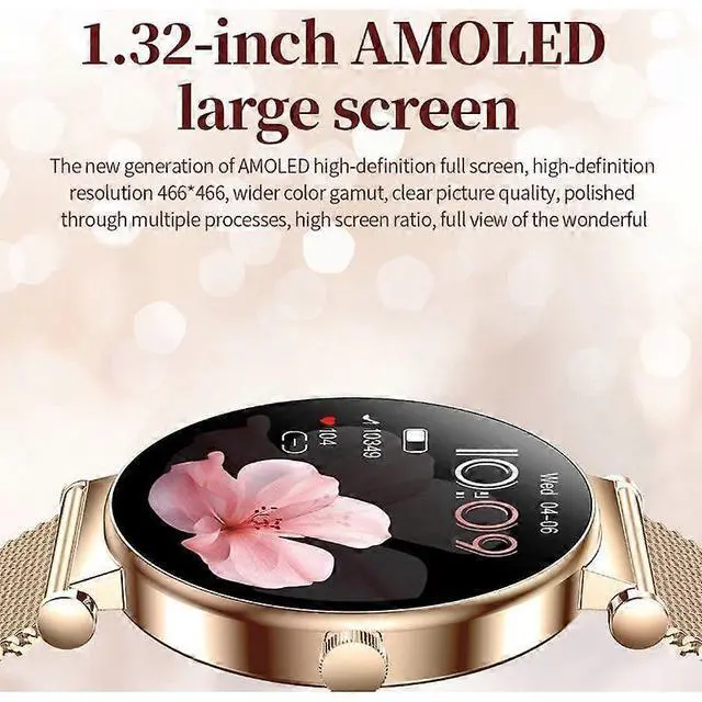 Alt view image 3 of 5 - Ecocleanpath Smartwatch Y16: 1.32" AMOLED Ultra Slim, Bluetooth Calling, Health & Fitness Tracker (Black)