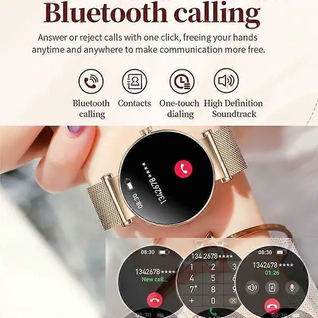 Alt view image 4 of 5 - Ecocleanpath Smartwatch Y16: 1.32" AMOLED Ultra Slim, Bluetooth Calling, Health & Fitness Tracker (Black)