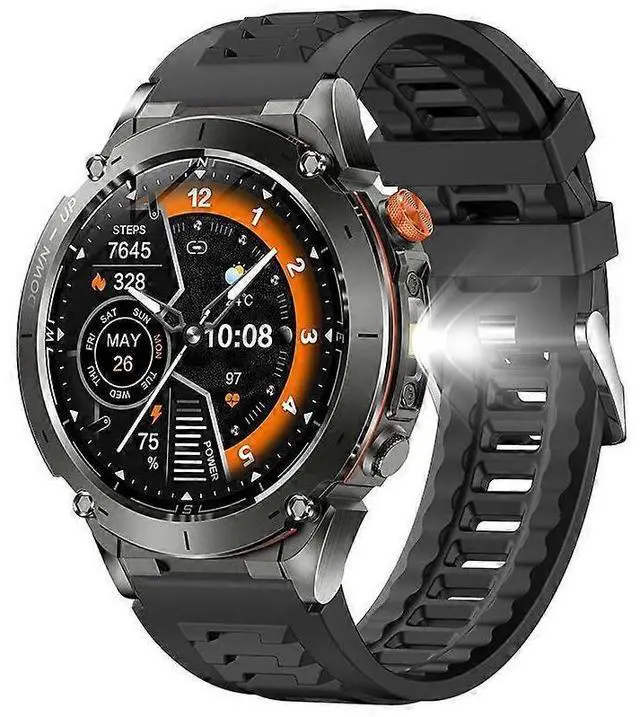 Main image of Ecocleanpath Y101 GPS Sports Smartwatch, 3ATM Waterproof AMOLED Display, Swimming Modes, Black
