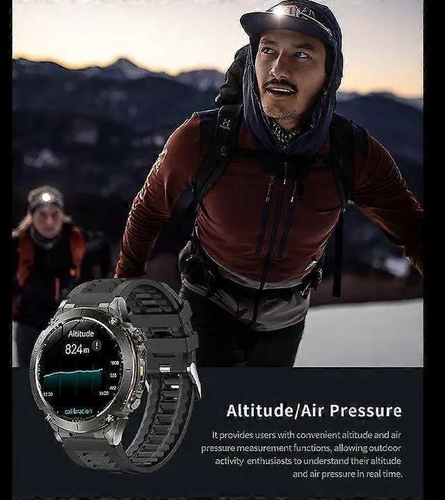 Alt view image 5 of 5 - Ecocleanpath Y101 GPS Sports Smartwatch, 3ATM Waterproof AMOLED Display, Swimming Modes, Black