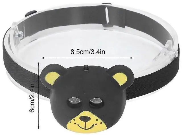 Alt view image 2 of 5 - Ecocleanpath Cute Bear LED Headlamp for Kids - 2 Light Modes, Lightweight Animal Flashlight for Camping & Play