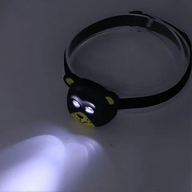 Alt view image 4 of 5 - Ecocleanpath Cute Bear LED Headlamp for Kids - 2 Light Modes, Lightweight Animal Flashlight for Camping & Play