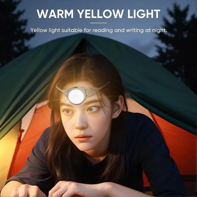 Alt view image 5 of 5 - Ecocleanpath Rechargeable Mini Headlamp, 200 Lumen LED Light with 5 Modes & Red Light, Adjustable Headband for Adults/Kids