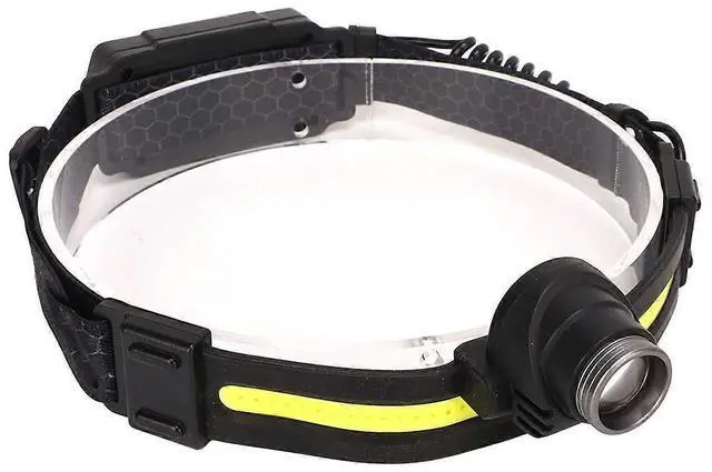 Main image of Ecocleanpath USB Rechargeable LED Headlamp with Sensing & Zoom, XPG COB Light for Camping Fishing (Black)