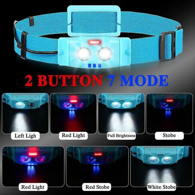 Alt view image 4 of 5 - Ecocleanpath Rechargeable LED Headlamp, 1000 Lumens Super Bright with 5 Modes & Red Light, IPX4 Waterproof Headlight for Camping, Hiking