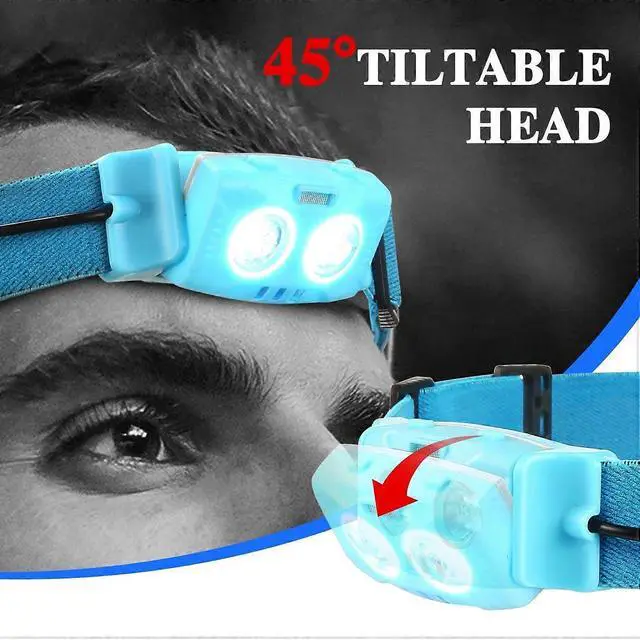 Alt view image 5 of 5 - Ecocleanpath Rechargeable LED Headlamp, 1000 Lumens Super Bright with 5 Modes & Red Light, IPX4 Waterproof Headlight for Camping, Hiking