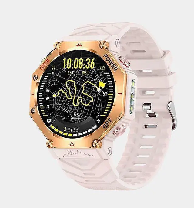 Main image of Ecocleanpath KC91 Smartwatch 1.39" GPS AI Dial GPT 3ATM Waterproof Fitness Tracker Pink