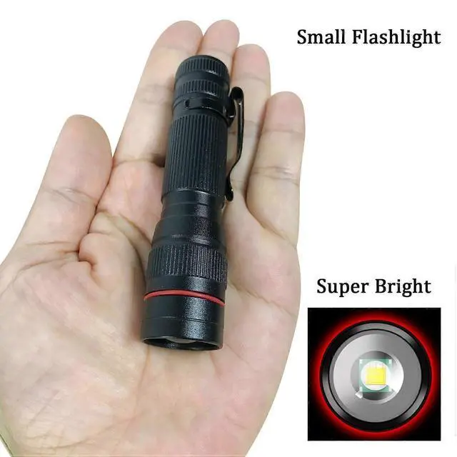 Alt view image 2 of 5 - Ecocleanpath 2-Pack Rechargeable LED Tactical Flashlight, 3 Modes Zoomable Super Bright Mini Torch for Outdoor
