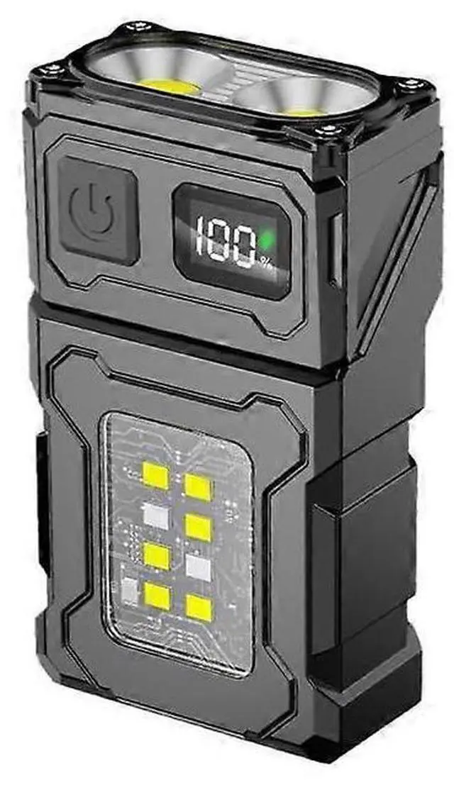 Main image of Ecocleanpath DC08 Swivel Magnetic LED Flashlight, Rechargeable EDC Light with Adjustable Head & Clip