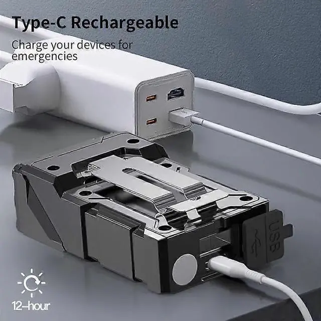 Alt view image 5 of 5 - Ecocleanpath DC08 Swivel Magnetic LED Flashlight, Rechargeable EDC Light with Adjustable Head & Clip