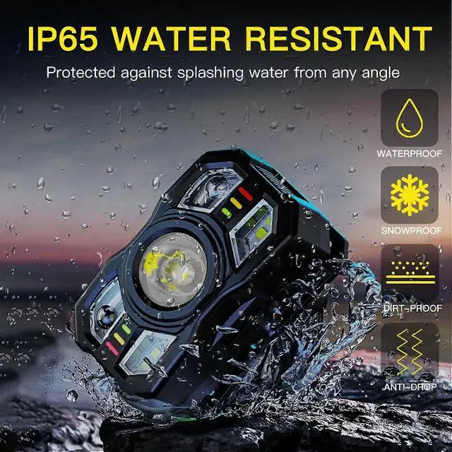 Alt view image 4 of 5 - Ecocleanpath 2 Pack Rechargeable LED Headlamp with Motion Sensor, 10 Modes & 300 Lumen for Outdoor Camping, Hiking, Running