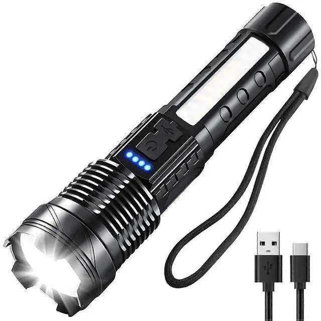 Main image of Ecocleanpath Rechargeable LED Flashlight, 990K Lumens Super Bright, 7 Modes with COB Work Light, IPX6 Waterproof, Adjustable Tactical