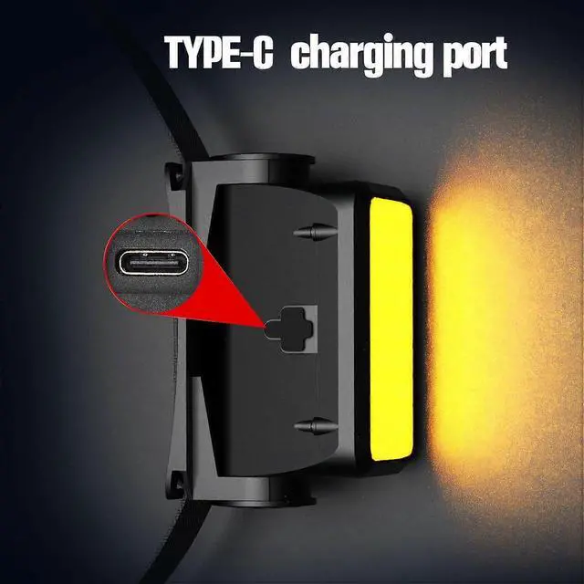 Alt view image 3 of 5 - Ecocleanpath 1200 Lumen Rechargeable LED Headlamp, Hard Hat Light, IPX4 Waterproof for Camping & Work