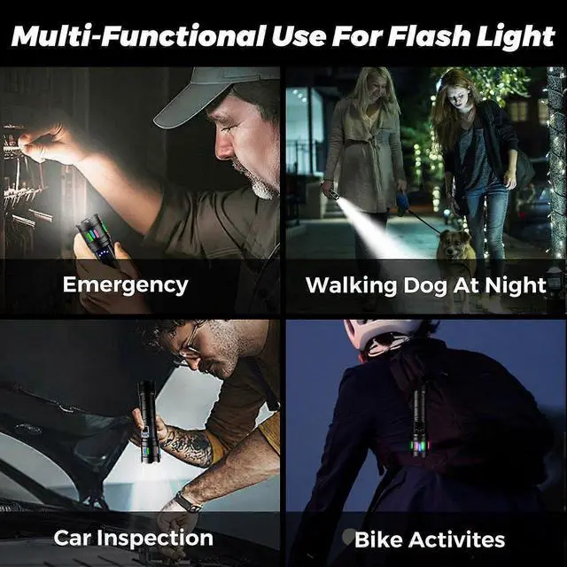 Alt view image 5 of 5 - Ecocleanpath 2025 Super Bright 13-Mode Zoomable LED Flashlight, IP67 Waterproof Tactical Light with Long Battery Life