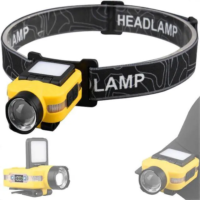 Main image of Ecocleanpath 400 Lumens Rechargeable LED Headlamp with Wave Sensor, Waterproof Hat Light for Hands-Free Use