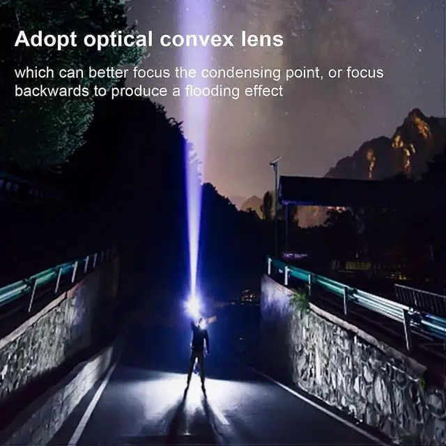 Alt view image 4 of 5 - Ecocleanpath Mini LED Flashlight with Purple Light - Waterproof, 3 Modes, 50m Range (Black)