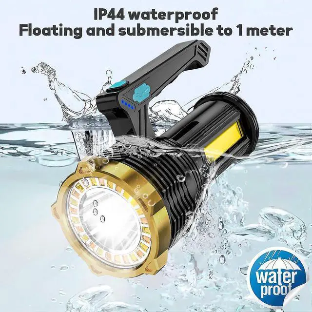 Alt view image 5 of 5 - Ecocleanpath Super Bright LED Flashlight - 8 Modes, Wall-Mounted, USB Rechargeable (Black)