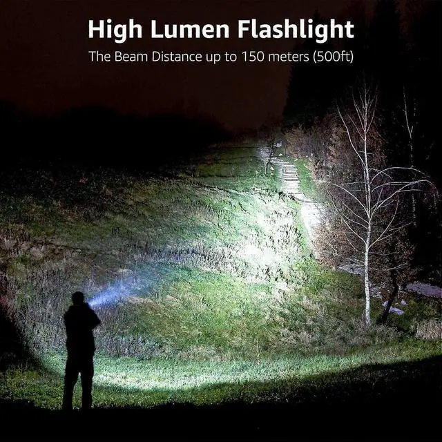 Alt view image 2 of 5 - Ecocleanpath 140 Lumen LED Zoom Flashlight, Waterproof IPX4, Compact & Bright for Outdoor (Black)