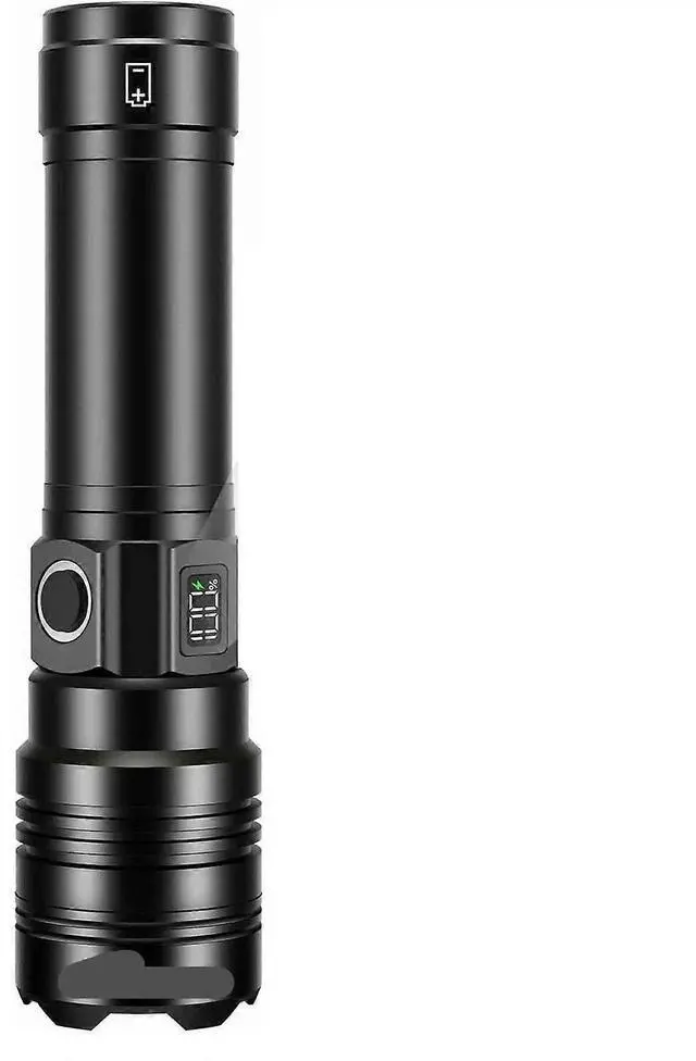 Main image of Ecocleanpath 2000 Lumens Rechargeable LED Flashlight, USB-C Power Bank & LCD Display, IPX7 Waterproof