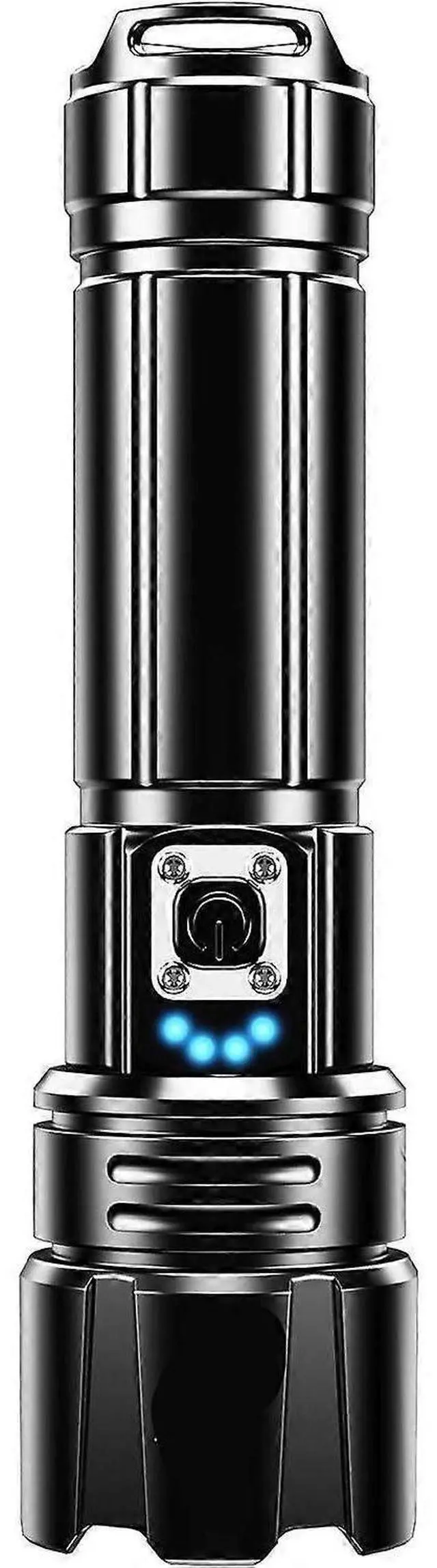 Main image of Ecocleanpath 2000 Lumens Rechargeable Police Flashlight - 30W High Power, USB-C, 5 Modes, IP67 Waterproof (Black)