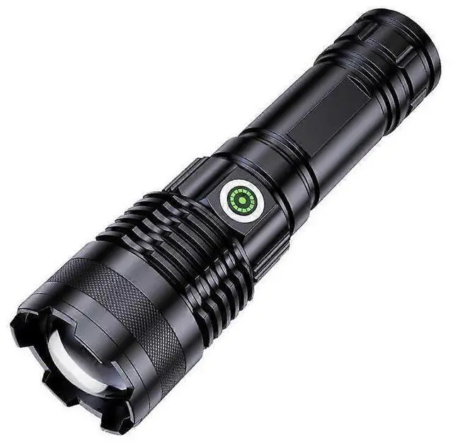 Main image of Ecocleanpath Super Bright Rechargeable Tactical Flashlight, 3 Modes & Zoom, 1640ft Beam, Type-C, Black