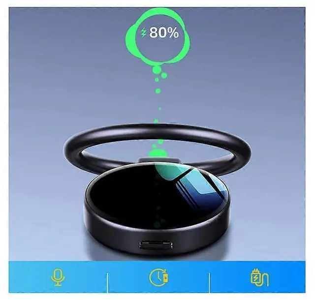 Alt view image 3 of 5 - Ecocleanpath 16GB Mini Keyring Voice Recorder, Noise Reduction & Voice Activated Recording, Portable MP3 Device (Black)