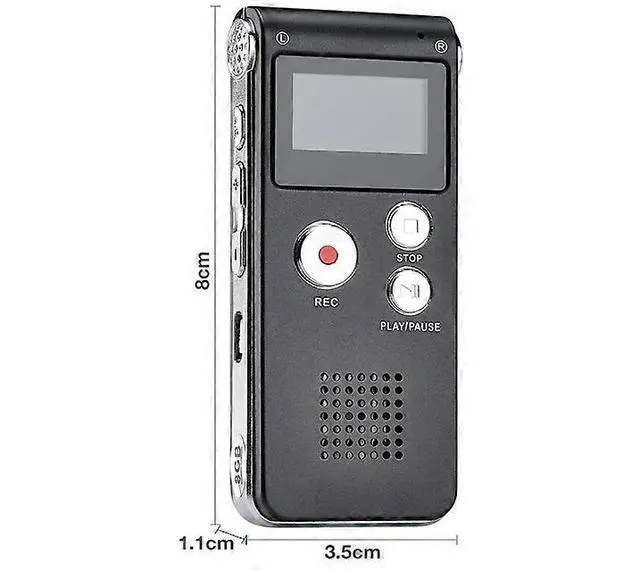 Alt view image 4 of 5 - Ecocleanpath 8GB USB Rechargeable Voice Recorder with MP3 Player, 30+ Hrs Recording, Noise Reduction (Black)
