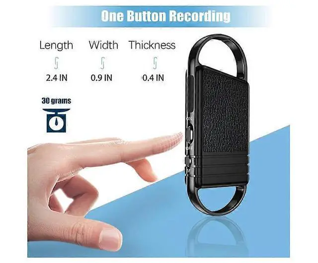 Alt view image 4 of 5 - Ecocleanpath 16GB Voice Activated Recorder, Portable Keychain Recorder for Meetings, Lectures & Interviews (Black)