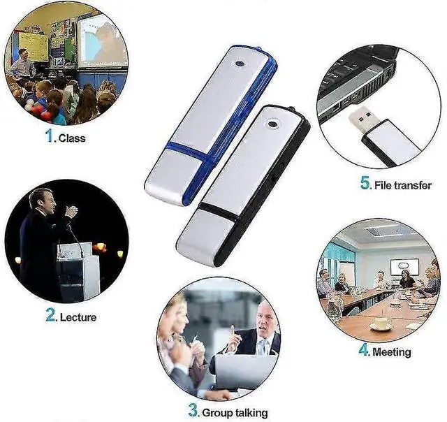 Alt view image 2 of 4 - Ecocleanpath X091105H1 Digital Audio Recorder - Covert USB Voice Recorder, 18H Battery, Spy Device