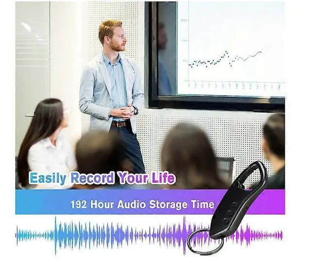 Alt view image 2 of 5 - Ecocleanpath 64GB Portable Voice Recorder with MP3 Player & USB Flash Drive, HD Stereo Recording, Rechargeable (Black)